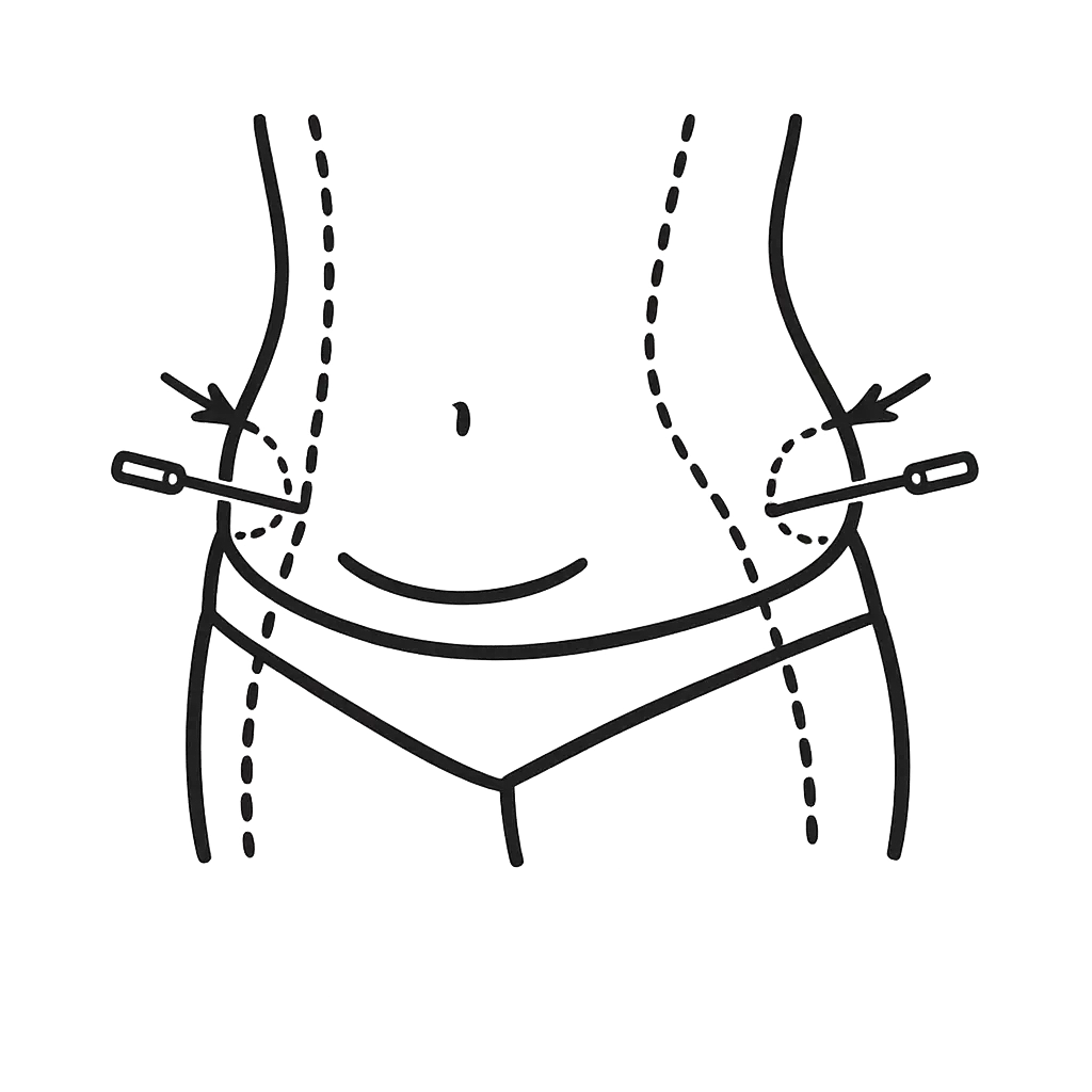 Love handles liposuction treatment at Ko Cosmetic Surgery Centre Coimbatore